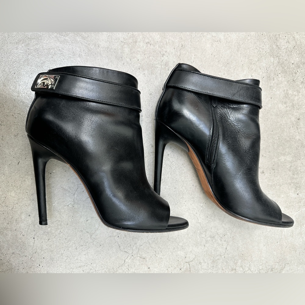 GIVENCHY SHARK TOOTH OPEN TOE BOOTIES